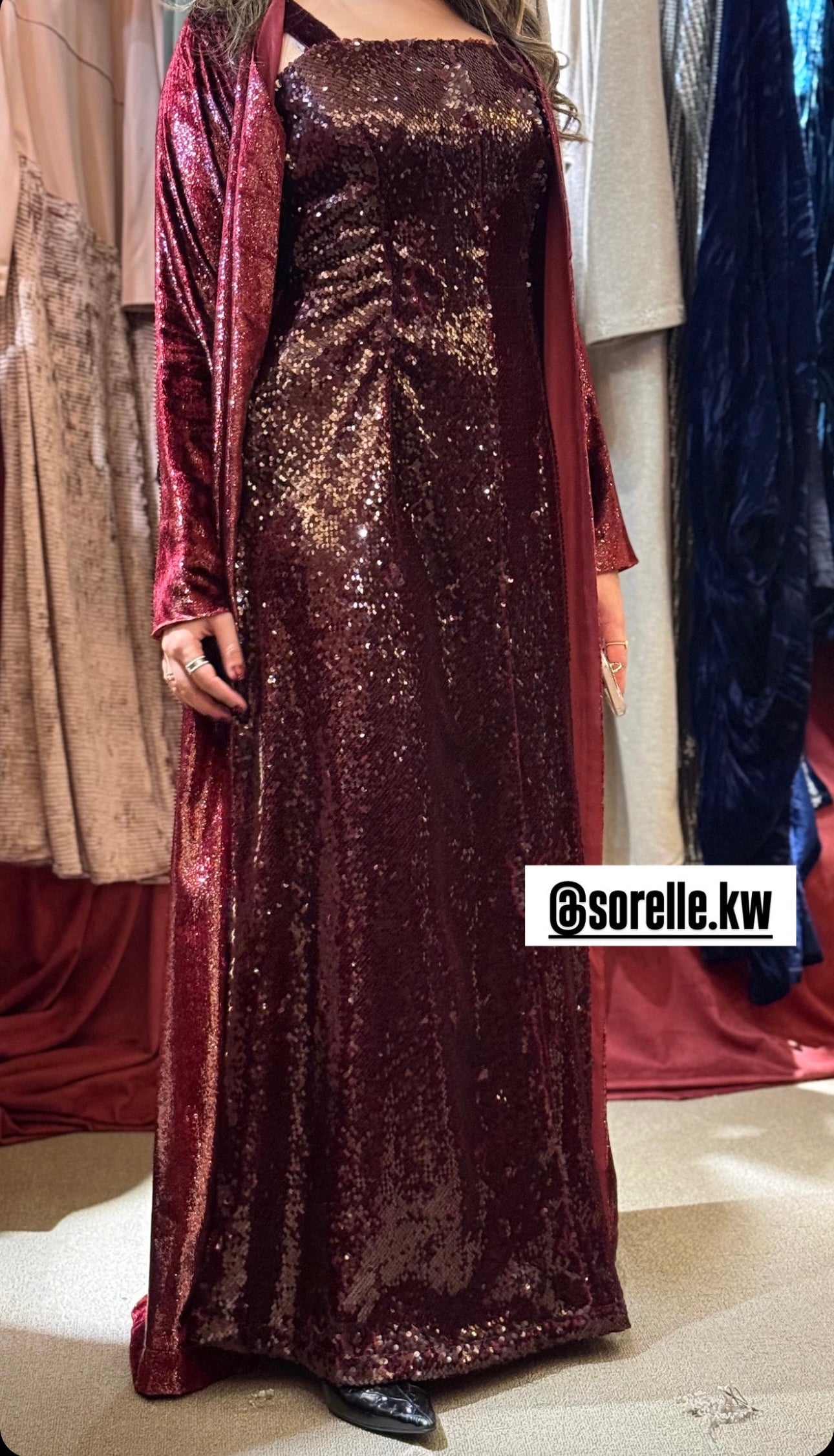 Burgundy Sequin Dara’a